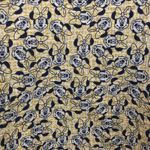 LuLaRoe XXS Minnie Mouse Print Gray & Yellow Short Sleeve Swing Dress Shift Rare - Picture 3 of 9
